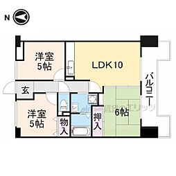 ハイネスコート 3LDKの間取図画像