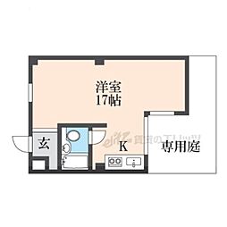デイグラン武庫之荘 ワンルームの間取図画像