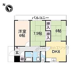 五月ハイツ 3DKの間取図画像