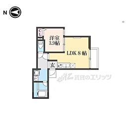 Ｓ　Ａｐｔ．門真城垣町 1階1LDKの間取り