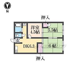 メゾン泉 3DKの間取図画像