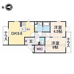 ル　ポンテ　Ｃ棟 101 1階2LDKの間取り