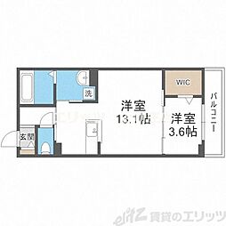 Casa Branche 2階1LDKの間取り