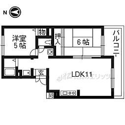 井マンション 3階2LDKの間取り