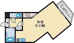 セレーン城跡 1階1Kの間取り