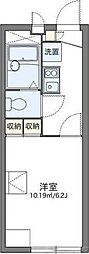 レオパレスピュアホワイト 1Kの間取図画像
