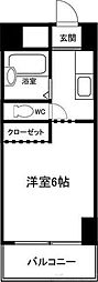 土井グランドマンション 1Kの間取図画像