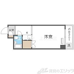 リージェントハイム ワンルームの間取図画像