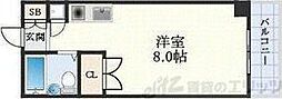 東明マンション江坂 ワンルームの間取図画像