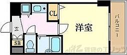 ストリーム江坂 1Kの間取図画像