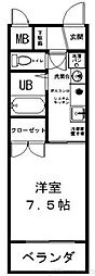 プロスパービレッジ 1Kの間取図画像