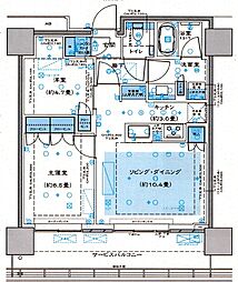 ザ・ヨコハマフロントタワー 2LDKの間取図画像
