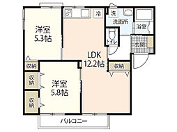 間取図画像 2LDK