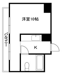 snowhouse 1Kの間取図画像