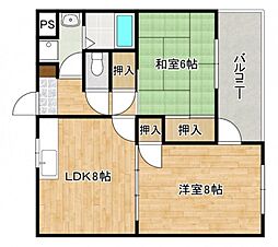 さくら 2LDKの間取図画像