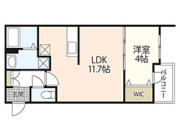ル・シエル・ブルー 1LDKの間取図画像