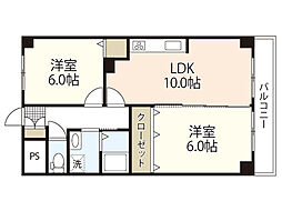 センチュリー世良 2LDKの間取図画像