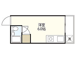 サンリビング2 ワンルームの間取図画像