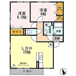 ヴィッラプリマヴェーラ2 2LDKの間取図画像
