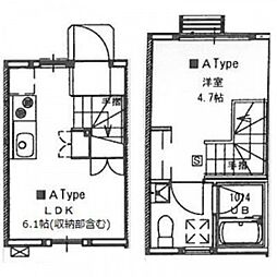グラバーレジデンス可部 1LDKの間取図画像
