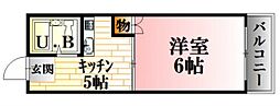 アメニティM・カネイチ 1Kの間取図画像