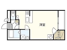 レオパレスひいらぎ5 ワンルームの間取図画像