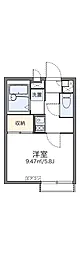 レオパレスGlory 1Kの間取図画像