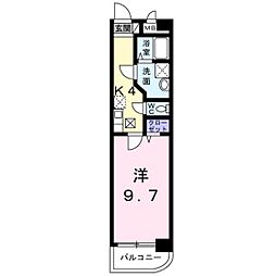 BelleDemeureヤノ 1Kの間取図画像