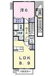 セレノ東雲 1LDKの間取図画像