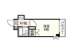 セクション22 1Kの間取図画像