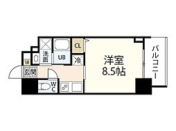 CASSIA河原町平和大通 1Kの間取図画像