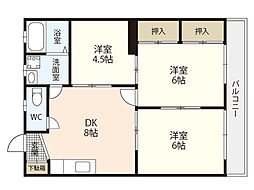 コーポタカヤマ 3LDKの間取図画像