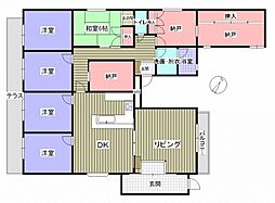 松尾牛田マンション 5LDKの間取図画像
