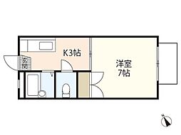 アコールグラン 1Kの間取図画像