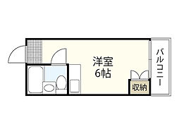 大州ビル ワンルームの間取図画像