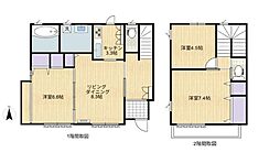 JR武蔵野線 東所沢駅 徒歩8分の賃貸一戸建て 2階3LDKの間取り