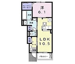 椿庵 1階1LDKの間取り