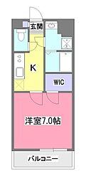 マインドフィールド新座駅南 4階1Kの間取り