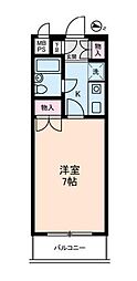 セザール清瀬中央公園 1Kの間取図画像