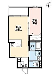 robot home東所沢IV 1LDKの間取図画像