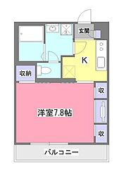 リブリ・リア 1Kの間取図画像