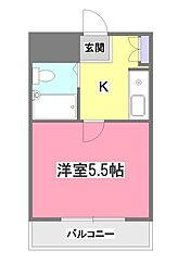 アーバンコート野島 1Kの間取図画像