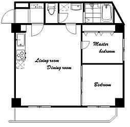 セブンスターマンション第二青葉台 2LDKの間取図画像