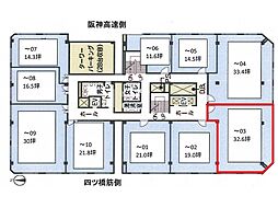 四ツ橋セントラルビルの間取図画像