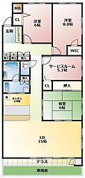 コスモ船橋エクセルコート 3SLDKの間取図画像