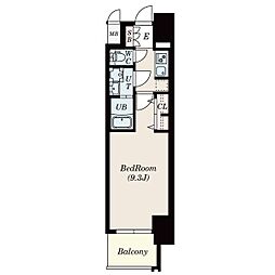 S-RESIDENCE鶴舞2 1Kの間取図画像