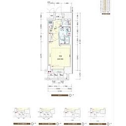 プレサンス池下トレス 1Kの間取図画像