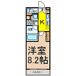 タウンライフ覚王山北 1Kの間取図画像