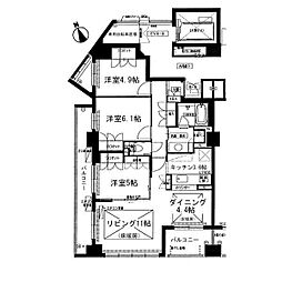 LaMarsaYagotoyama1 3LDKの間取図画像