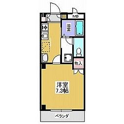 フェリーチェ 1Kの間取図画像
